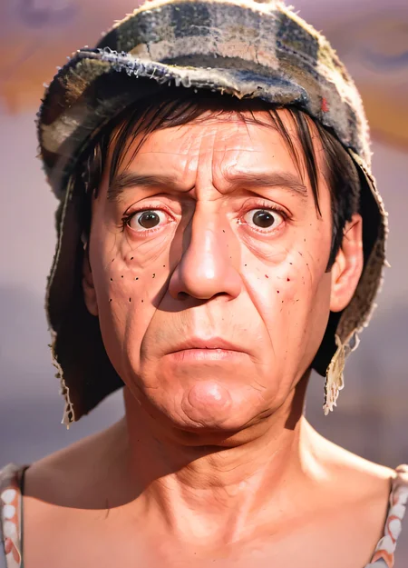(SFW,8k, RAW photo, best quality, masterpiece:1.2),(realistic, photo-realistic:1.37),1 man,chaves ,(((portrait,angry))) <hypernet:chaves:1>