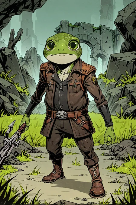 anthro frog boy,chibi,rogue,solo,unlight,er_frogman
looking at viewer,depth of field,battlefield ruins,effect
<lora:Perfect Hands:1> <lora:Unlight飿 ¼:0.7> <lora:naip33:0.2> <lora:er_albinauric:1>, score_9, score_8_up, score_7_up, score_6_up, score_5_up, score_4_up,zPDXL