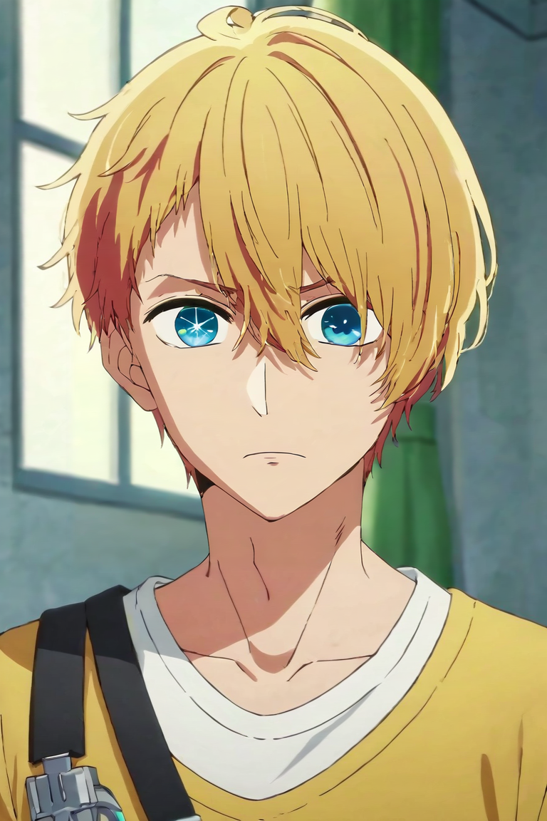 score_9, score_8_up, score_7_up, score_6_up, score_5_up, score_4_up, BREAK source_anime, anime screencap, anime coloring, official style, looking at viewer, upper body, depth of field, 1boy, solo, male focus, <lora:aquamarine_hoshino_pony:0.82>, aquamarine_hoshino, , indian costume, science fiction cyber-horror, Hands clenching into fists, indicating anger or frustration, <lora:sdxl_lightning_8step_lora:1>