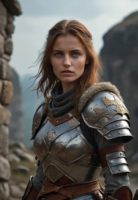 score_9, score_8_up, score_7_up, score_6_up, 1 girl, beauty, 23 yo, slav warrior, wearing Heavy armor, sword, shield, rugged with a battle-worn appearance, random background
 (8k uhd:1,4)
 <lora:add-detail-xl:1>
 <lora:Dynamic Poses:1>