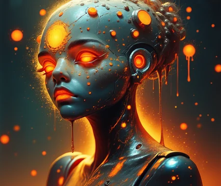 score_9, score_8_up, score_7_up, score_6_up,score_5_up, futuristic, liquid metal robot in a sci-fi universe with a glowing interface and cosmic backdrop, highly detailed, gritty, cinematic <lora:ponys-dream:.9>