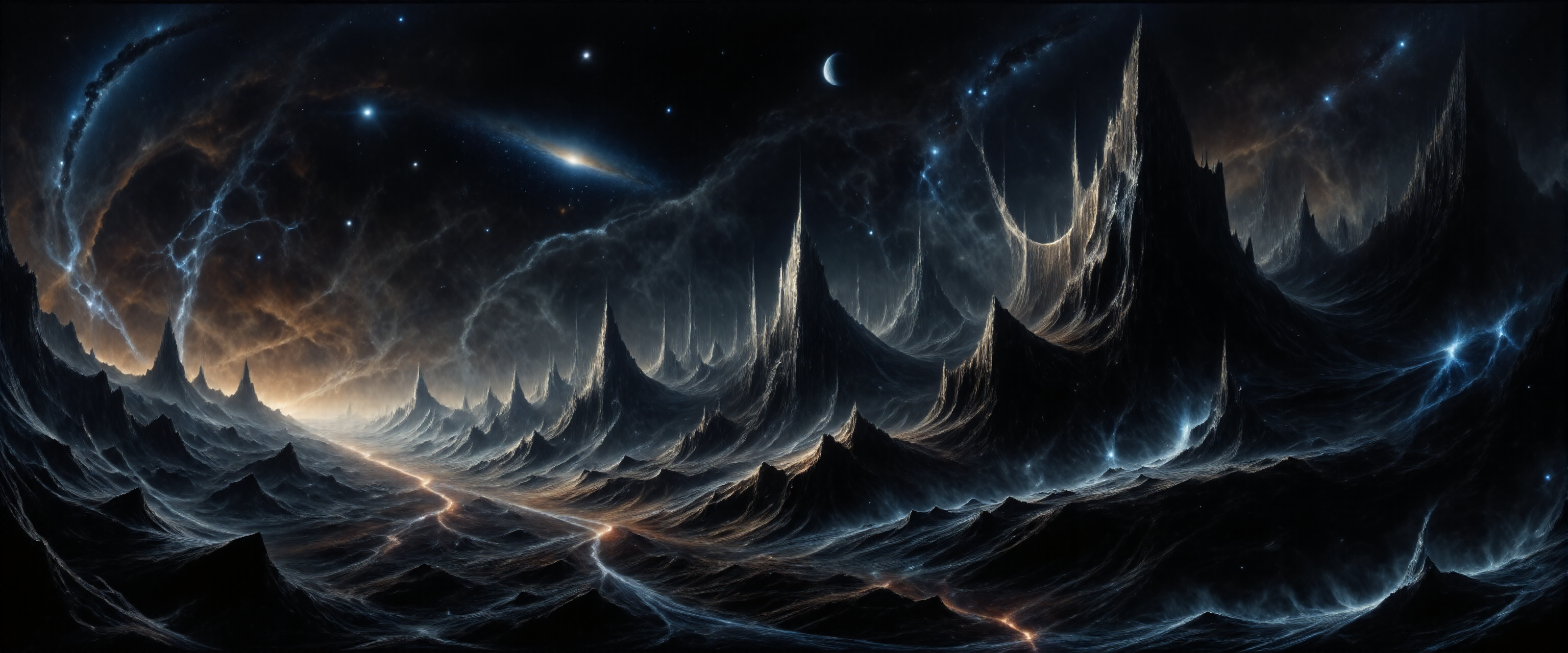 when the master shakes the heavens, 
when the luminaries hide, 
we call upon the absolute, 
tainted skies, 
when the wind repeats the motion, 
and the raging sea abides, 
we gaze upon the shadows, 
in a tainted sky, james webb space telescope, nebula, <lora:james_webb_space_telescope-flux-by_motimalu:0.36> <lora:style-cosmic_web-flux-by_donmischo:0.6> <lora:style-dark_landscapes-flux-by_andreac75:0.84> <lora:style-fantastic_landscapes-flux-by_artifyai:0.76> <lora:image_enhancer-flux-by_dever:0.8>