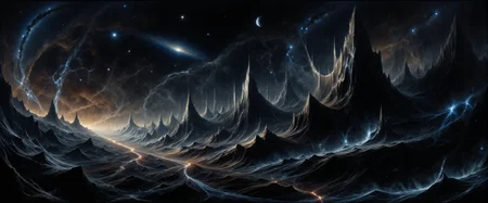 when the master shakes the heavens, 
when the luminaries hide, 
we call upon the absolute, 
tainted skies, 
when the wind repeats the motion, 
and the raging sea abides, 
we gaze upon the shadows, 
in a tainted sky, james webb space telescope, nebula, <lora:james_webb_space_telescope-flux-by_motimalu:0.36> <lora:style-cosmic_web-flux-by_donmischo:0.6> <lora:style-dark_landscapes-flux-by_andreac75:0.84> <lora:style-fantastic_landscapes-flux-by_artifyai:0.76> <lora:image_enhancer-flux-by_dever:0.8>
