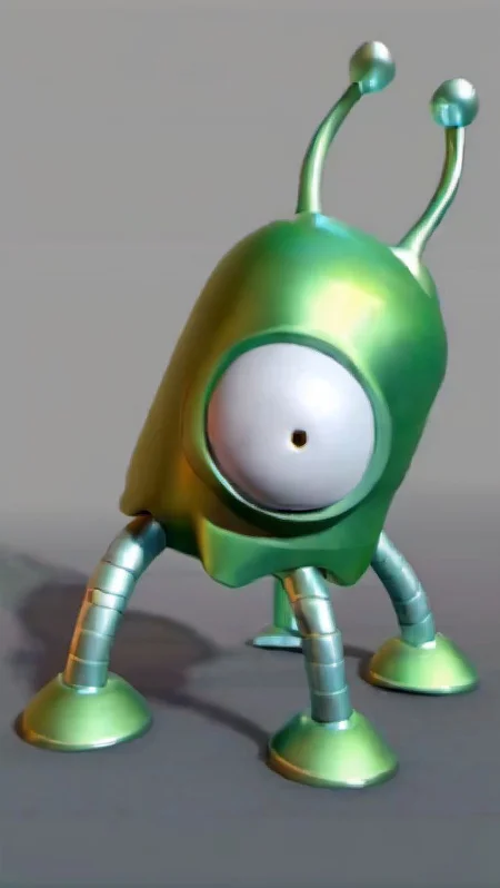 A full body shot of a shiny benderbot reflective metal robot looking confused having ((a green BrainSlug attached to his head)) <lora:SDXL-benderbot-Lora:0.8> <lora:SDXL-BrainSlug-Lora:1>, very detailed, clean, high quality, sharp image, based on H.P Lovecraft stories, ,Dave Dorman
