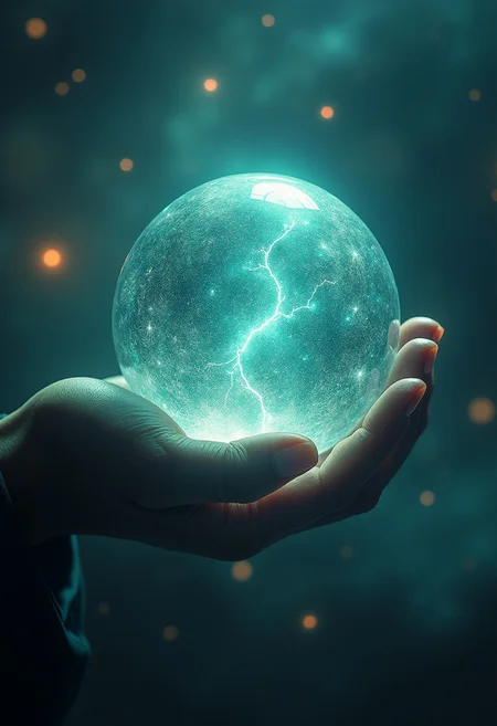 highly detailed image of a lighting alaxy in deep space,ethereal,delicate, grim,intricate design and
details, encapsulated inside of a big round scrying orb, extremely high quality image, HDR, fantasy, photo Centered in Perfect Composition, Complex Details Showing Unique and epic Elements, Very Detailed Digital Painting, Dramatic Lighting, Very Realistic, dark space, turquoise hue
