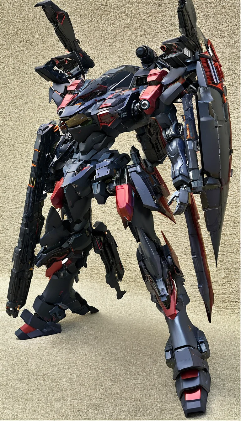professional 3d model of (S-RRS:1.5),(science fiction:1),(a stylish mecha:1.6),(hawken:1.6),mecha armor,glowing eyes,(full body:1.2),mechanical parts,robot joints,(holding huge weapon:1.5),(huge mechanical shield:1.2),best quality,masterpiece,highly detailed,ultra-detailed,(huge mechanical weapon:1.3),(detailed weapon:1.2),(huge mechanical gun:1.2),<lora:srdxl_v2_7_5a7:0.8>,, octane render, highly detailed, volumetric, dramatic lighting