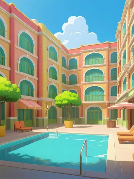 <lora:CartoonStyle_Hap_XL:1>,cartoon style,hotel background cartoony rendered style, anime,masterpiece,UHD,perfection,perfect,detailed,