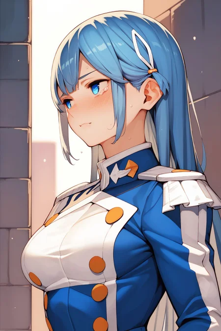 score_9, score_8_up, score_7_up, 1girl, sobbing, light_blue hair, fringed_bangs, hair_flaps, blue eyes, breasts, uniform, outdoors, sidelighting <lora:Takemura_Youhei_PonyXL_style_v01:1>