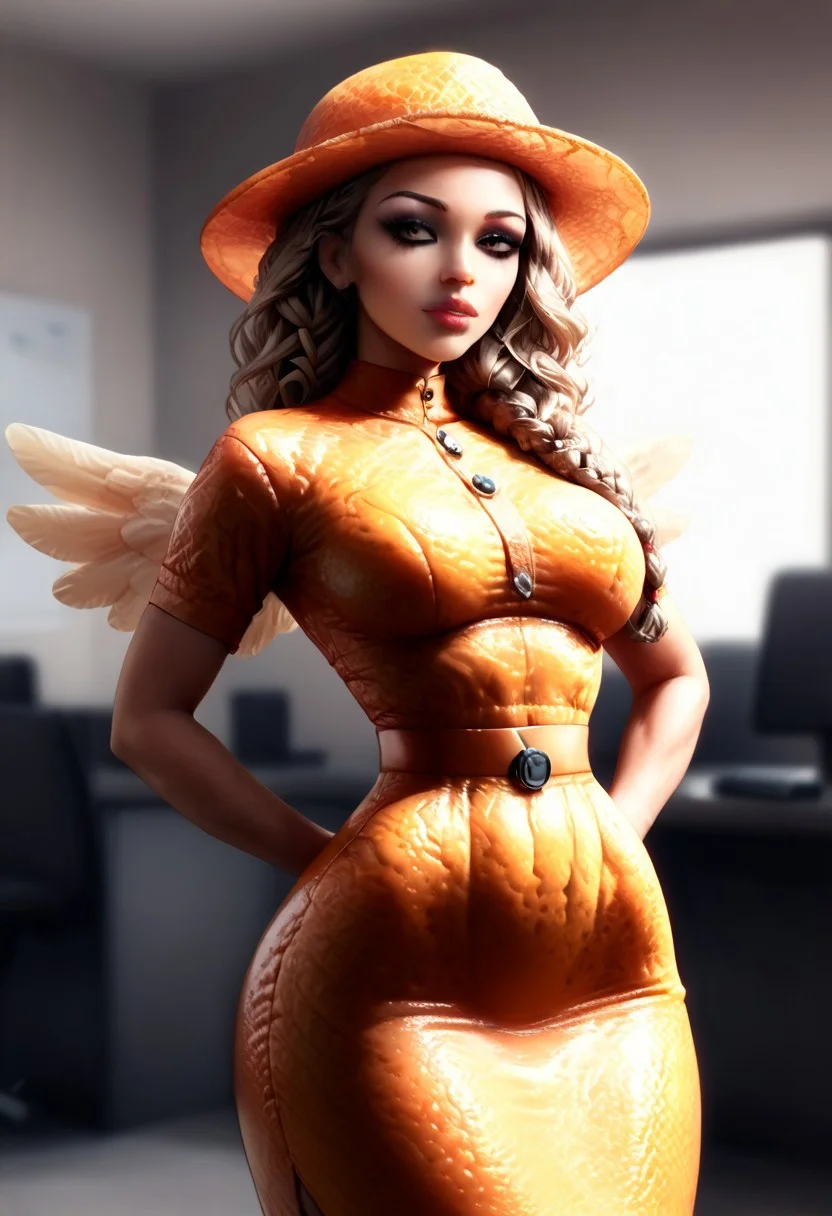 score_9, score_8_up, score_7_up, score_6_up, score_5_up, score_4_up, UHD, 8K, masterpiece, detailed, ultra_high_resolution, lots of detail, OverallDetailXL, detailxl, regalres, Masterpiece, 32k, photorealistic:1.4, score_9, score_8_up, score_7_up, (small waist:2.3), fitness body, toned muscles, wide hips, slender legs, high cheekbones, oval face, 32 years old, mature female, milf, makeup, curvy, office, pretty face, (massive breasts:3,4), jewelry, solo, lillybunz, p1nk1r1sc4l3s, made out of iridescent scales, tiny neon glass filaments, (big bright eyes:1.2), beautiful eyes, brown eyes, fully dressed, mature female, motherly, milf, puffy shoulders, long fiber sleeves, glowing hat, Rebecca, long hair, wavy hair, fiber hair, Gia_v1. cinematic film still, <lora:FF-Latex.ID-XL-011.bf16:1> , latex suit, (ultra detailed), (((Masterpiece))), (((realistic)), Masterpiece (highest quality), ((photorealistic: 1.2)), light skinned African-American woman, long curly hair, long bangs, thick lips, braided side, big hips, bottomheavy, petite body, Winged eyeliner makeup style,1girl, mlfpchs, orange peel, extra dress.