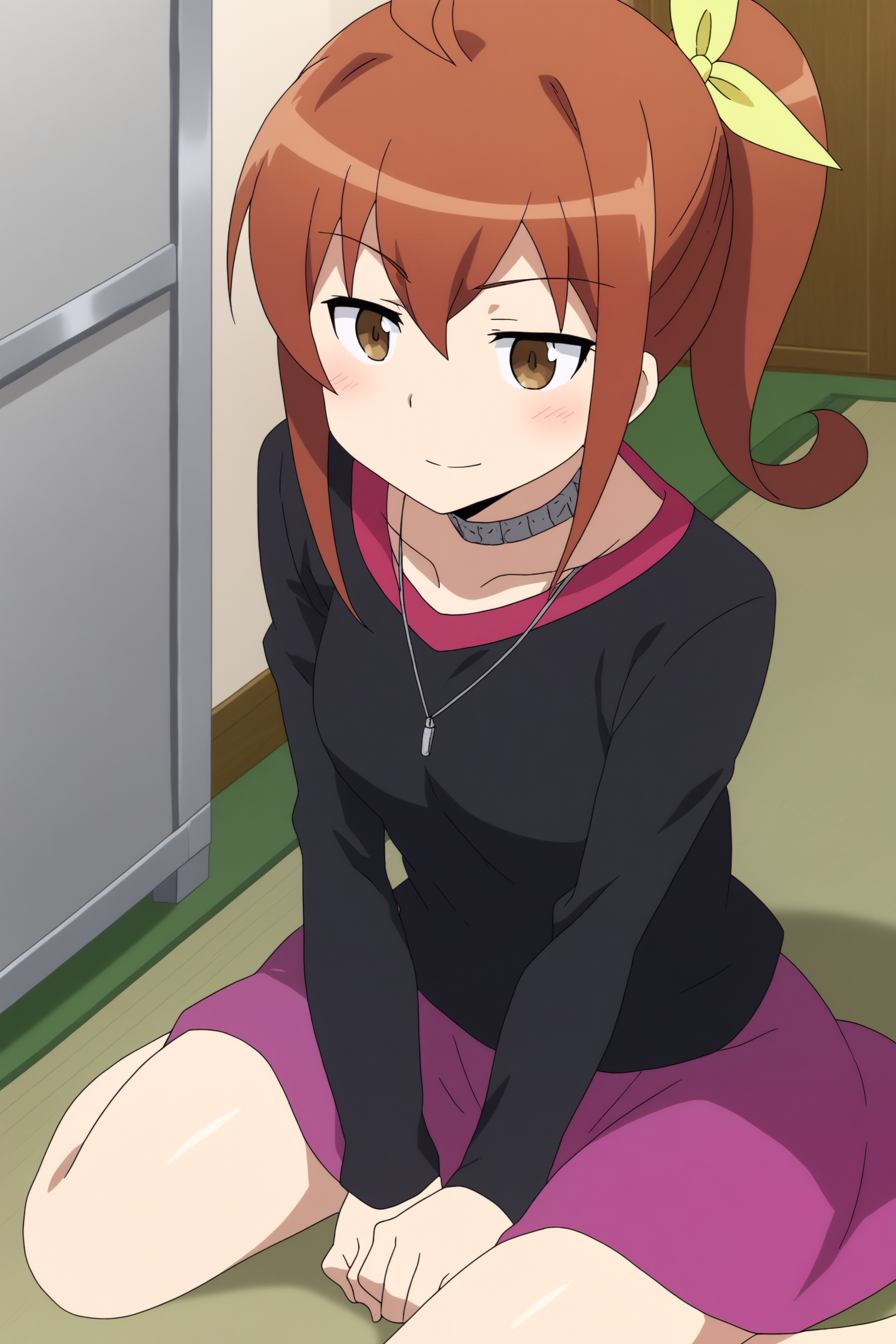 solo, anime coloring, Kanako Kurusu <lora:Oreimo-Kanako_Kurusu-PDXL:0.8>