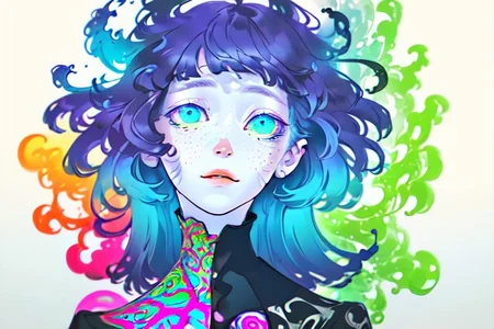 Create an image that captures the essence of a psychedelic trip. The scene should be vibrant and surreal, with swirling, kaleidoscopic patterns and vivid, neon colors. Include elements that feel otherworldly and dreamlike, such as floating geometric shapes, melting landscapes, and fractal designs. The overall atmosphere should be both mesmerizing and slightly disorienting, evoking a sense of wonder and altered perception
