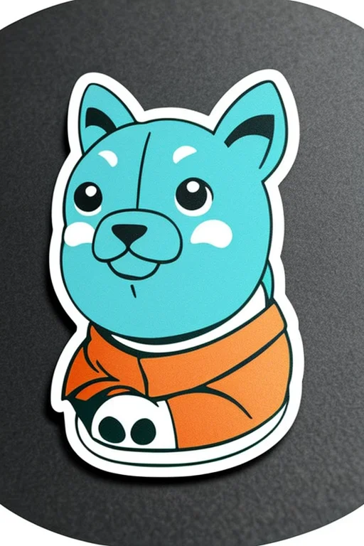 leo animal ((stickers)) retro (high quality) <lora:stickersAnimeStyle_v10:0.6>, closeup