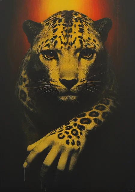 the world at your feet, in your fantasy, and when humans play cat and mouse, your're the leopard, when the world shines in bright colors, you paint everything black , <lora:- SDXL - vanta-black_contrast_V3.0:0.5>, lora:SDXL_feelings_Sa_May:0.8> , <lora:artfullyECHELIER_SDXL_V1:0.8> <lora:Moody__Time:0.8>