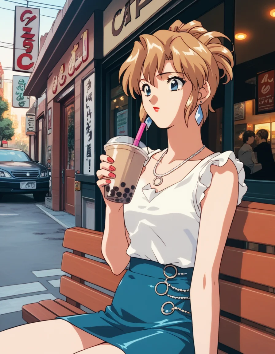 score_9,  score_8_up, score_7_up, source_anime
<lora:sumeragi-aika-ponyxl-000040:1> a1ka, earrings, fashion,
1girl, cafe, bubble tea, street, sunset