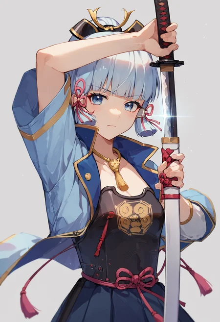 score_9, score_8_up, score_7_up, 1girl, holding sword unsheathing, simple background, arm up, kamisato ayaka
<lora:unsheathing_2_final:1>