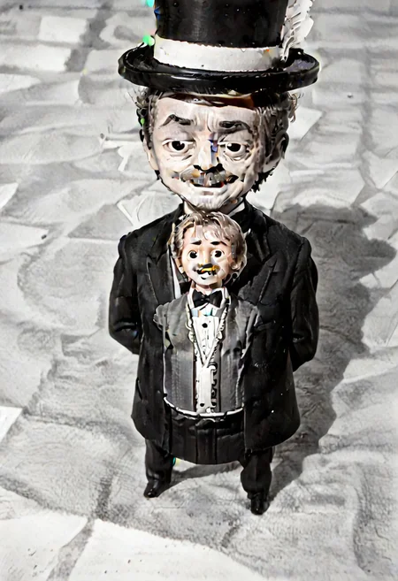 ((((((black and white,eyestalks)))))),((small man with mustache, top hat, kenbis, chibi, chibi, male only, male, male chibi, monocle, art deco, thick mustache, comically large mustache, handlebar mustache, tiny, multiple men, shrunk, microxl, some little guys, high angle, from above)), bwMovies, realistic, photo, vintage photo, ((very small man, small man, a small man, a man who is small, a small man)), an unapologetically small human male, black and white, smiling, very happy, euphoric, ecstatic, wonderful small men, large smile, huge smile