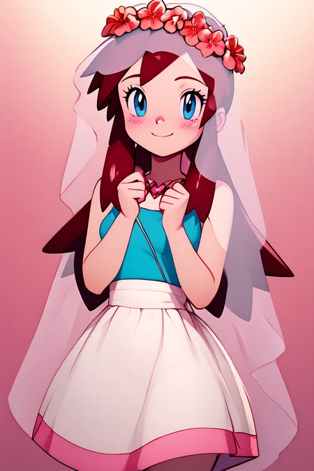 score_9, score_8_up, score_8, medium breasts, (curvy), cute, eyelashes, BREAK, , zzMelody, dress, bridal veil, sleeveless, <lora:Melody_Pokemon_PDXL:1.0>, , BREAK, closed mouth, smile, looking at viewer, blush, zzLFashion, cowboy shot, embedding:zPDXL, Expressiveh, <lora:Vivid:0.7>, <lora:LFashionPDXL:1>, <lora:Uncensored_PonyXL_cpt_v02.09:0.4>, <lora:Expressive_H-000001:0.4>,