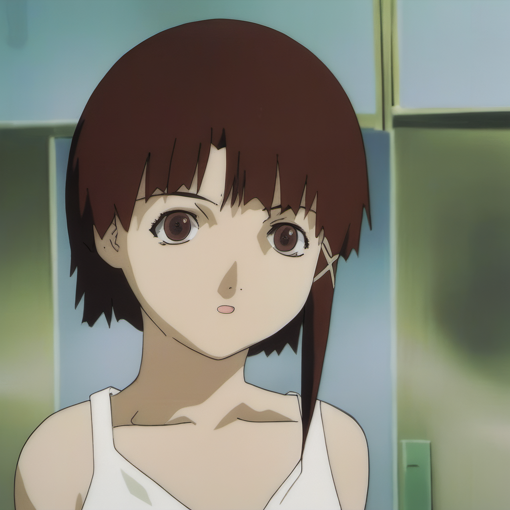 <lora:SDXLLainGlitch:1>, LainiaLain, Anime Girl