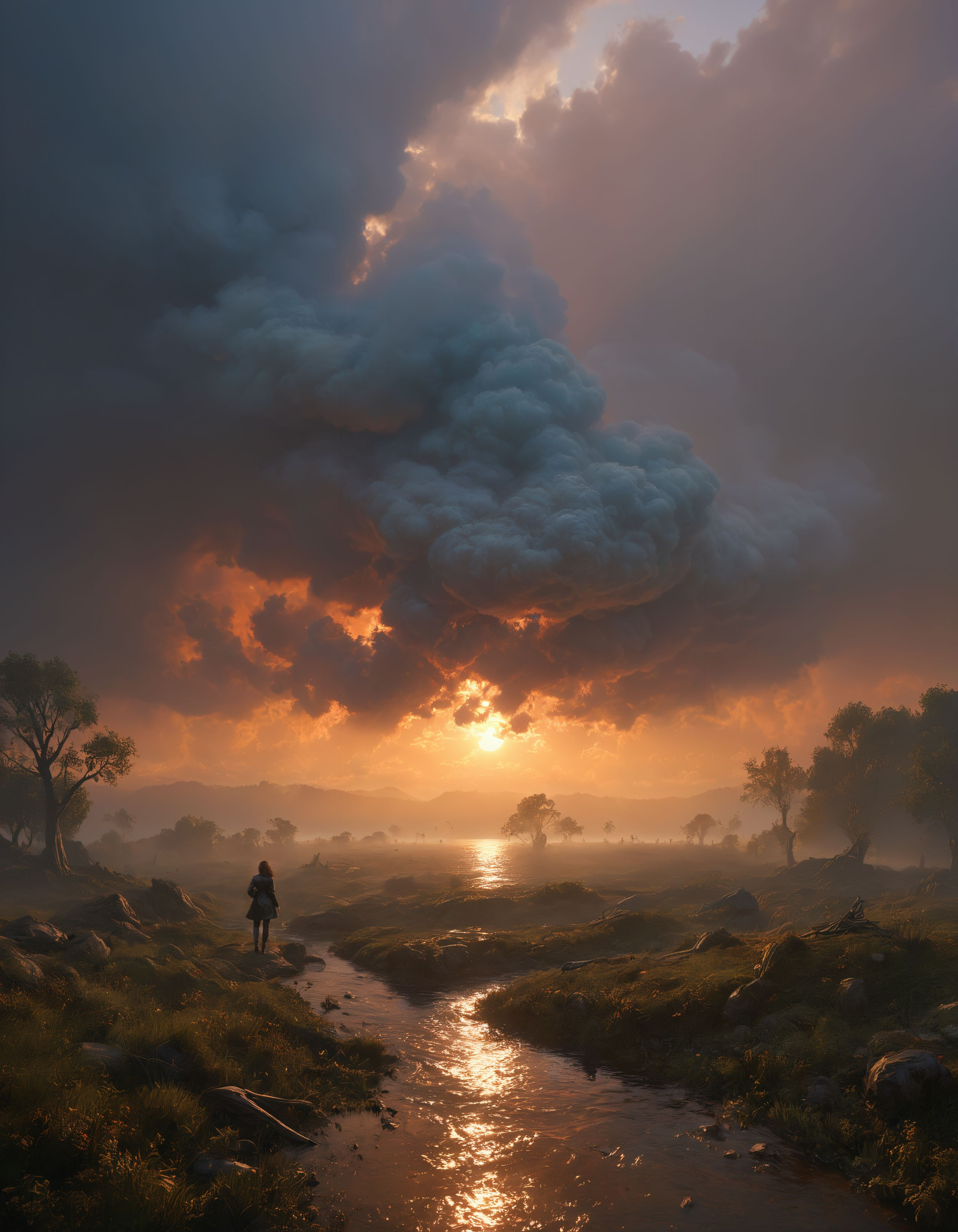 hyper realistic and highly detailed, by Joseph Ducreux,  (atmospheric haze , 3d-model but extremely beautiful:1.4), conceptual art, reference illustration, concept art, highly dramatic volumetric lighting

<lora:xl_more_art-full_v1:0.5>