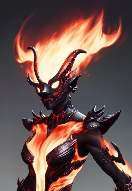 1girl, sfw, <lora:flame_atronach:0.8>, flame_atronach, 1girl, solo, portrait,, narrow-hipped body, (masterpiece, best quality, absurdres, detailed, ultra-detailed:1.3), alluring, (trending on CGSociety, trending on pixiv, contest winner:1.3)