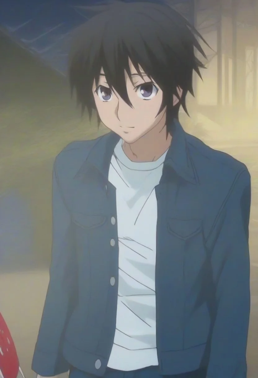 ((masterpiece)), ((best quality)), ((ultra-detailed)), ((absurdres)), score_9_up, score_8_up, score_7_up,
HD, top quality, best quality, amazing quality, High-quality illustrations, anime screencap, source_anime, best aesthetic, perfect proportions, perfect eyes, 1boy, 1male, solo boy, solo male, male focus, solo male focus, Anime, boy, male anime character, anime boy, handsome, cute, charming, sexy, good-looking, Minato Sahashi, black hair, thick hair, messy hair, gray eyes, ((blue denim jacket, open jacket, white shirt)), ((blue jeans)), ((lean body)), ((tall body, tall height)), ((Tokyo Japan city, street, buildings)), ((happy, smiling, closed mouth)), ((front view, front shot, facing front, view from the front)), ((cowboy shot, head to hips shot)), easynegative, updn, Expressiveh, masterpiece, best quality, very aesthetic, absurdres