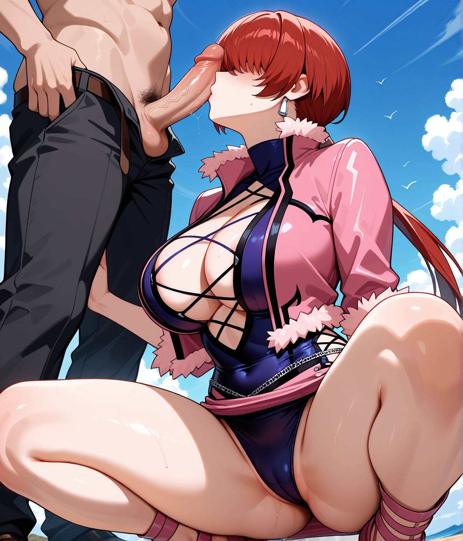 masterpiece,best quality,amazing quality,very aesthetic,absurdres,newest,huge filesize,
<lora:spo_sdxl_10ep_4k-data_lora_webui:0.5>,
<lora:add-detail-xl:1> uncensored,
1girl, 1boy, hetero, 
<Kissing_Penis:1>Kissing_PenisV1,
from below,kissing penis shaft,squatting, 
BREAK
outdoors, 
kusanagi kyou, 
BREAK
shermie \(kof\),