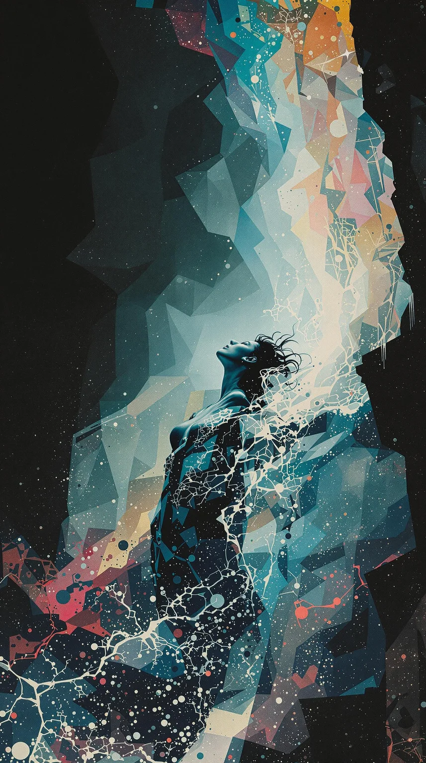 matte surface of the photograph,very detailed analog photo, atmospheric lighting, semi-monochrome, hyper excellent quality, (((hyper realism))), (((faded colors))), fine grain, black dystopian background. dark young woman, by Satoshi Kon,dynamic pose,(dutch angle:1.2),(view from below:1.4),( colored illustration with a bold black outline :1.2), dynamic pose,Möbius Cascade, Supernova Ripple, Luminous Fracture, Harmonic Collision, Voronoi Fracture, Ionic Storm, Aurora Fold, Chaotic Harmony, Quaternion Shift, Thermal Fracture, Symbiotic Drift, Ephemeral Veil, Topological Fold, Neutron Scatter, Oblivion Wave, Transcendent Drift, Parabolic Drift, Electromagnetic Pulse, Celestial Rift, Nostalgic Ripple, Fractal Entropy, Quantum Mirage, Hyperbolic Resonance, Serene Collapse,, by Ashley Wood,Euclidean Echo, Gravitational Lens, Crystalline Echo, Infinite Mirage, Fractal Bloom, Quantum Entanglement, Ethereal Cascade, Golden Ratio Wave, Torus Knot, Plasma Vortex, Sublime Fracture, Chromatic Aberration, Hyperbolic Spiral, Entropy Flow, Prismatic Veil, Temporal Echo,
