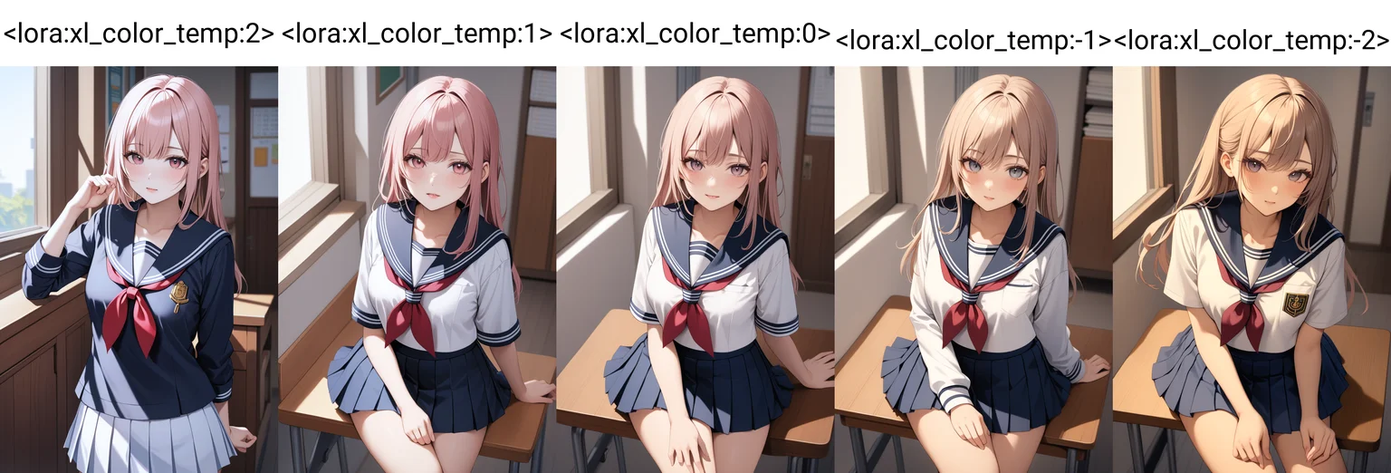 masterpiece, absurdres, 1girl, serafuku, school uniform, pleated skirt
<lora:xl_color_temp:2>