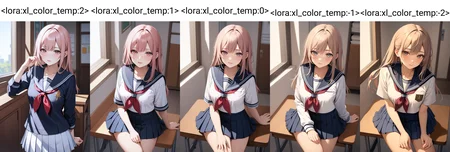 masterpiece, absurdres, 1girl, serafuku, school uniform, pleated skirt
<lora:xl_color_temp:2>