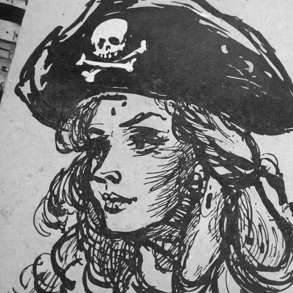 grabianski-sk pirate girl, very detailed<lora:grabianski-sk:1>