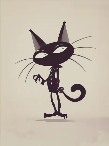 frightening cat is weird, lineart of the sureal kitty 
score_8_up   <lora:Weird things are Weird B:1>