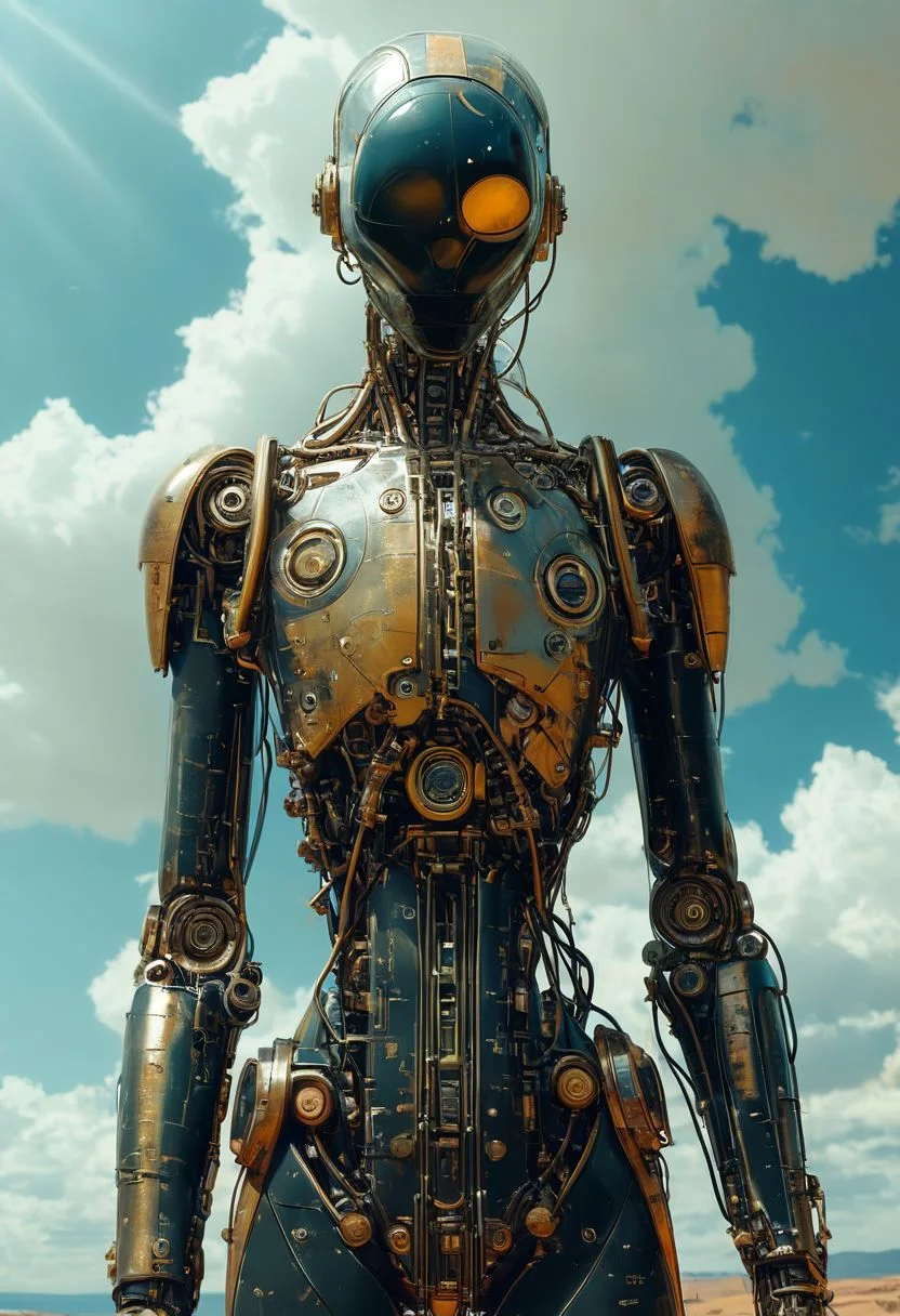 score_9, score_8_up, score_7_up, ((first person perspective)), landscape photo, tron, heaven, ascendance, god rays, light, gold, sky, advntr, underwater, alien, colorful, ((zdzislaw beksinski)),translucent,transparent,reelmech, mechanical parts, cable, wires, machinery, joints, body suit