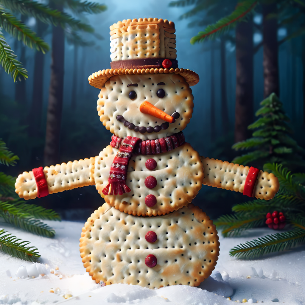 noc-crackers snowman,  <lora:noc-crackers2:1>