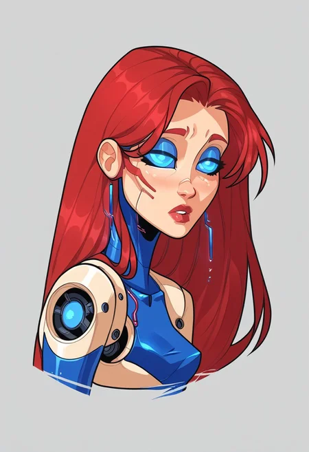 score_9, score_8_up, score_7_up, score_6_up, (qu4ntum woman, 90s, qu4ntum hair, long hair, robot:1.3), qu4ntum image frame, qu4ntum machines, love,