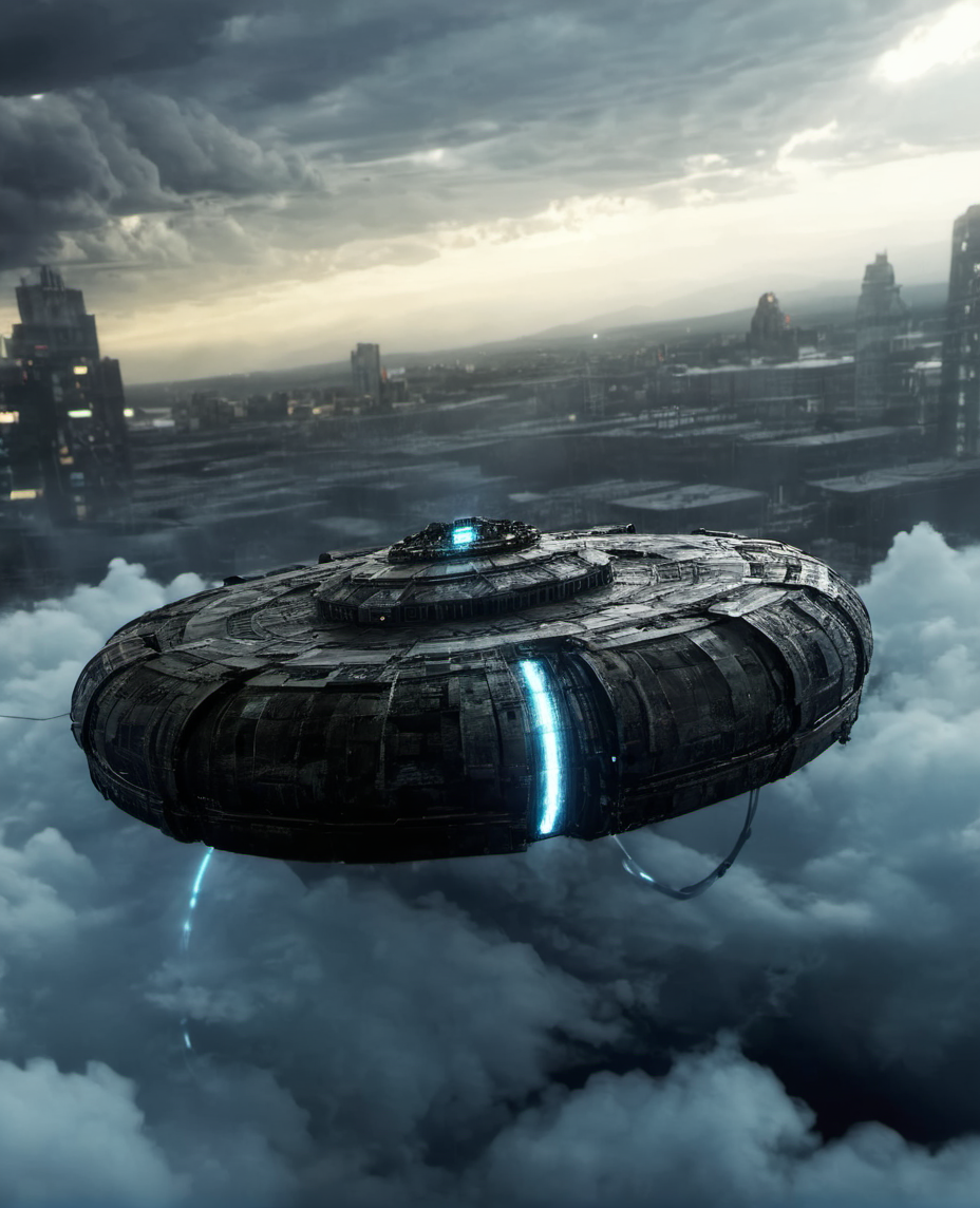 bleakfaith,cybernetic glowing cloud serpent flying between floating omnistructures,surrounded by clouds,science fiction,panorama of a metropolis below,highly detailed, sharp definition ,cinematic,50nm dof,bokeh,realistic,sharp focus,ultra detailed,128k uhd,awardwinning,trending on artstation, <lora:bleakfaith-000004:1>, <lora:add-detail-xl:2>