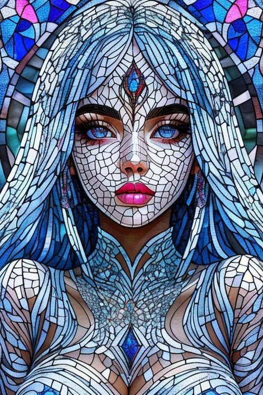 fantasy. a beautiful woman with a tight sexy dress. long hair. middle breasts. cute face. shy.
perfection style, vivid colors, colorful, glass, transparent, stained glass painting, EyeDetail, blh, 1dk