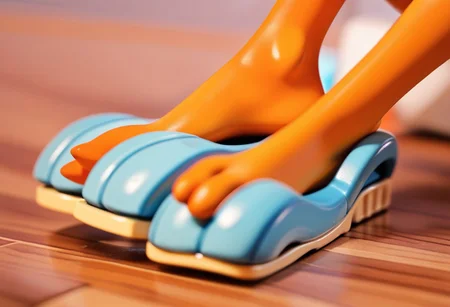 score_9, score_8_up, score_7_up, score_6_up, score_5_up, score_4_up, 1girl, furry female, kiff chatterley, orange squirrel, barefoot, orange feet, 3 toes, foot focus, close-up