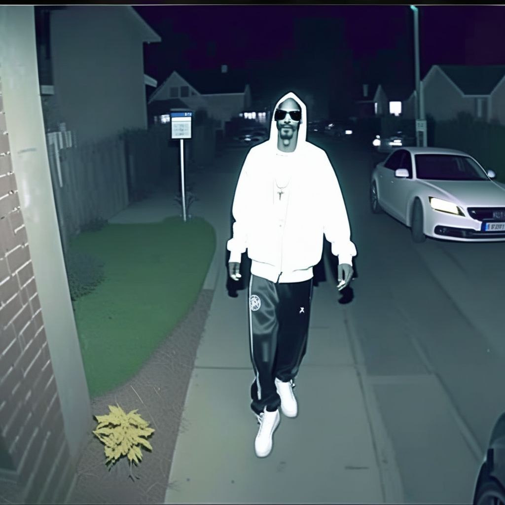 Snoop Dogg CCTV Style   <lora:SDXL-CCTV-Style-Lora:0.7>