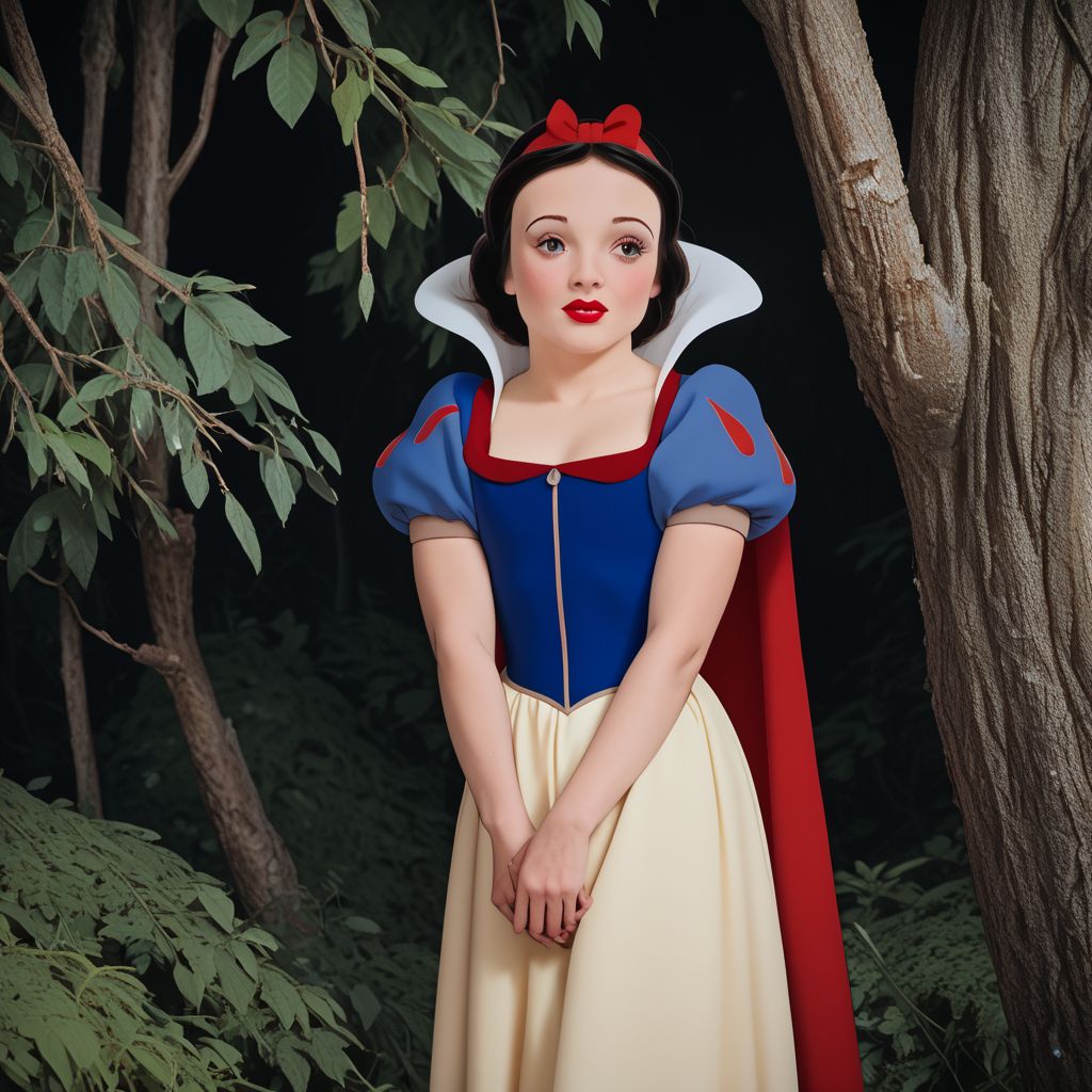 score_9, score_8_up, score_7_up, score_6_up, score_5_up, score_4_up, rating_safe, 1girl, snow white, in a forest,