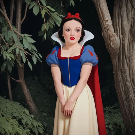 score_9, score_8_up, score_7_up, score_6_up, score_5_up, score_4_up, rating_safe, 1girl, snow white, in a forest,