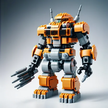 a lego mecha, <lora:LegoXL-v1:1>
