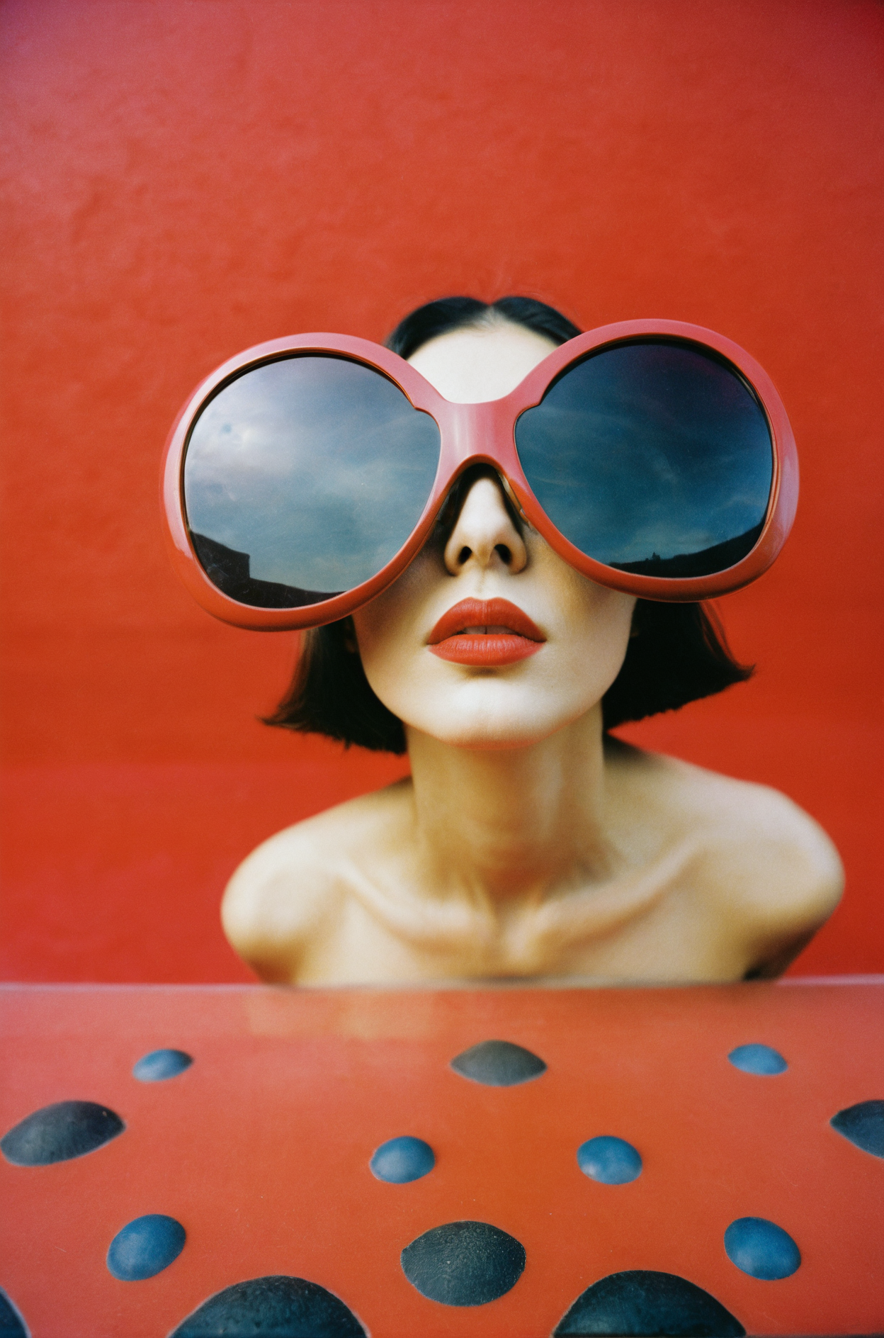 analog film grain texture,uncensored,surreal,photography aesthetic,natural light, technological dominance,kneeling pose,suggesting a tranquil,makeup artistry,softness,counter,exalted,vibrant red background,Hundertwasser,defined chin,envious,ethereal beauty,Deepwater stingray,oversized sunglasses