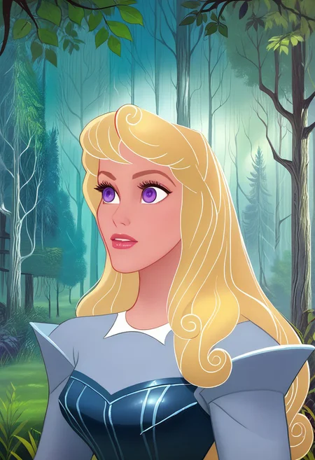score_9, score_7_up, hd, (ultra hd quality details), masterpiece, best quality, detailed, amazing quality, detailed background, forest and stream background, detailed eyes, clean eyes, brstyle, aurora (1girl, blonde hair, violet eyes,) dressed in pale blue knight armor