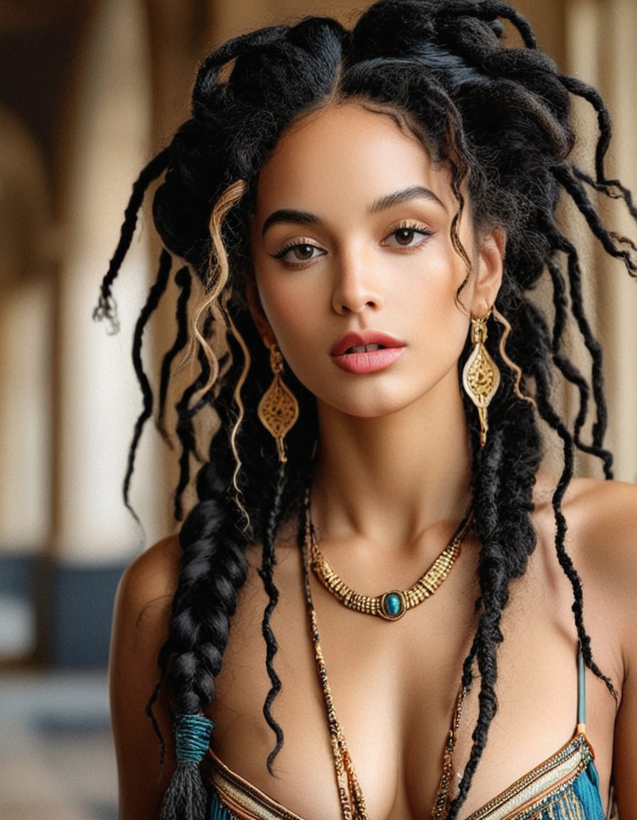 cinematic still bellissima, 1girl, solo, long hair, breasts, looking at viewer, black hair, dress, jewelry, medium breasts, upper body, earrings, parted lips, necklace, blurry, lips, blurry background, curly hair, realistic, dreadlocks . emotional, harmonious, vignette, 4k epic detailed, shot on kodak, 35mm photo, sharp focus, high budget, cinemascope, moody, epic, gorgeous, film grain, grainy, (masterpiece), (best quality), (ultra-detailed), bellissima, 1girl, solo, long hair, breasts, looking at viewer, black hair, dress, jewelry, medium breasts, upper body, earrings, parted lips, necklace, blurry, lips, blurry background, curly hair, realistic, dreadlocks, illustration, disheveled hair, detailed eyes, perfect composition, moist skin, intricate details, earrings, by wlop, photograph bellissima, 1girl, solo, long hair, breasts, looking at viewer, black hair, dress, jewelry, medium breasts, upper body, earrings, parted lips, necklace, blurry, lips, blurry background, curly hair, realistic, dreadlocks, 50mm . cinematic 4k epic detailed 4k epic detailed photograph shot on kodak detailed cinematic hbo dark moody, 35mm photo, grainy, vignette, vintage, Kodachrome, Lomography, stained, highly detailed, found footage, bellissima, 1girl, solo, long hair, breasts, looking at viewer, black hair, dress, jewelry, medium breasts, upper body, earrings, parted lips, necklace, blurry, lips, blurry background, curly hair, realistic, dreadlocks, stunning, highly detailed, professional, delicate, gentle, beautiful, elegant, intricate, sharp focus, cool