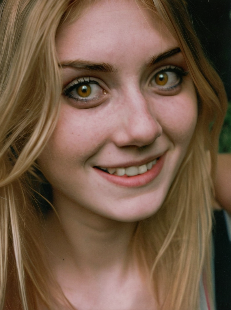 analog photograph of 1girl looking like Betsy_Jones_P_MXAI_SDXL close up shot, joyful expression  filmgrain