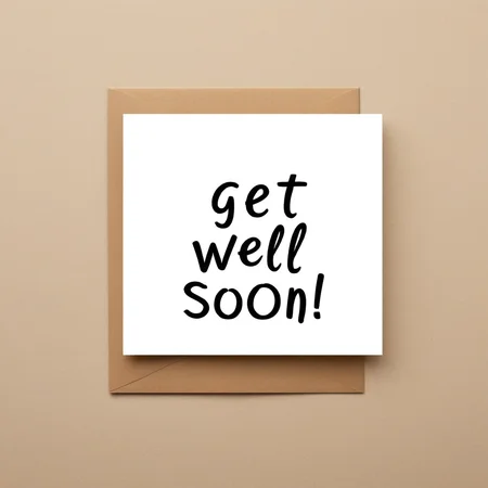 greeting card with text:"get well soon" <lora:text:.8>