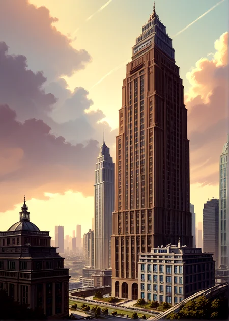 score_9, score_8_up, score_7_up,
<lora:Art_Deco_(Architecture)_(Pony)_(AD):1> Art Deco, scenery, architecture, monumental architecture, building, city, cityscape,
8K, In'ei, chiaroscuro, rim lighting, perfect depth of field shot, ray tracing, beautiful, subsurface scattering, idealized city, wide beautiful boulevards, busy city center, parks and manicured lawn areas, large parks, plazas, detailed fluffy anime clouds, skyscrapers, made out of limestone, art deco windows, photographic realism, art by Thomas Kinkade, soft lighting, soft shading,
BREAK zPDXL, zPDXLxxx, <lora:perfection style:1> <lora:sdxl_lightning_8step_lora:0.5> <lora:SDXLHighDetail_v5:1> <lora:RMSDXL_Creative:0.8> <lora:Pony_DetailV2.0:1> <lora:MeMaXL_V3:0.15> <lora:great_lighting:1>