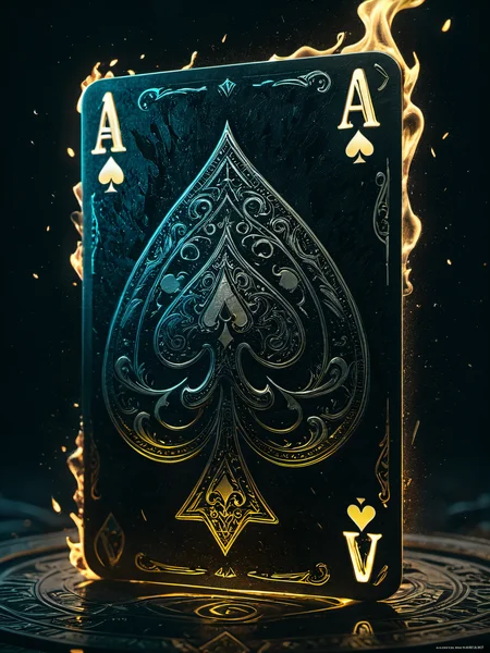 j. h. williams iii style illustration of the Ace of Spades, glow effects, godrays, Hand drawn, render, 8k, octane render, cinema 4d, blender, dark, atmospheric 4k ultra detailed, cinematic, Sharp focus, big depth of field, Masterpiece, colors, 3d octane render, 4k, concept art, trending on artstation, hyperrealistic, Vivid colors, extremely detailed CG unity 8k wallpaper, trending on CGSociety, Intricate, High Detail, dramatic
