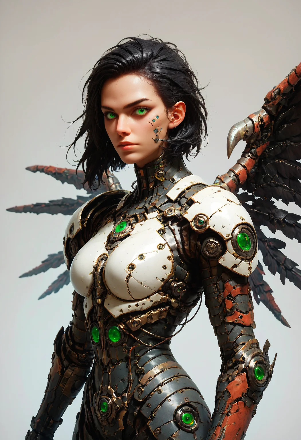 score_9, score_8_up, score_7_up,
1girl, armor, weapon, wings, solo, shoulder armor, green eyes, pauldrons, black hair, looking at viewer, power armor,
evi@decrepPunk