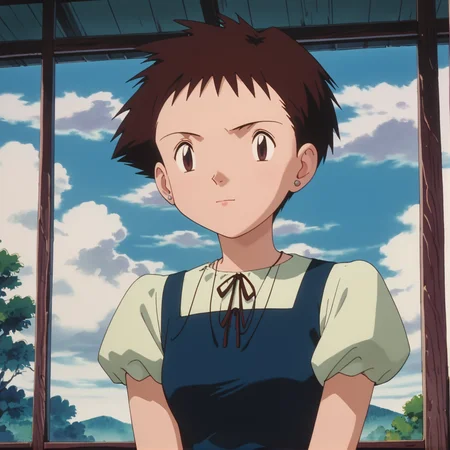 score_9, score_8_up, score_7_up, 1girl, solo, source_anime, pkmArielle, short hair, brown hair, solo, short  short sleeves,  brown eyes<lora:pkmArielle:1>